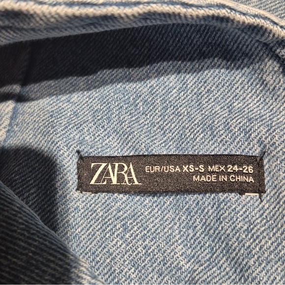 ZARA Asymmetrical Denim Utility Vest - Size XS/S (EUR XS / USA S / MEX 24-26) - Picture 9 of 9